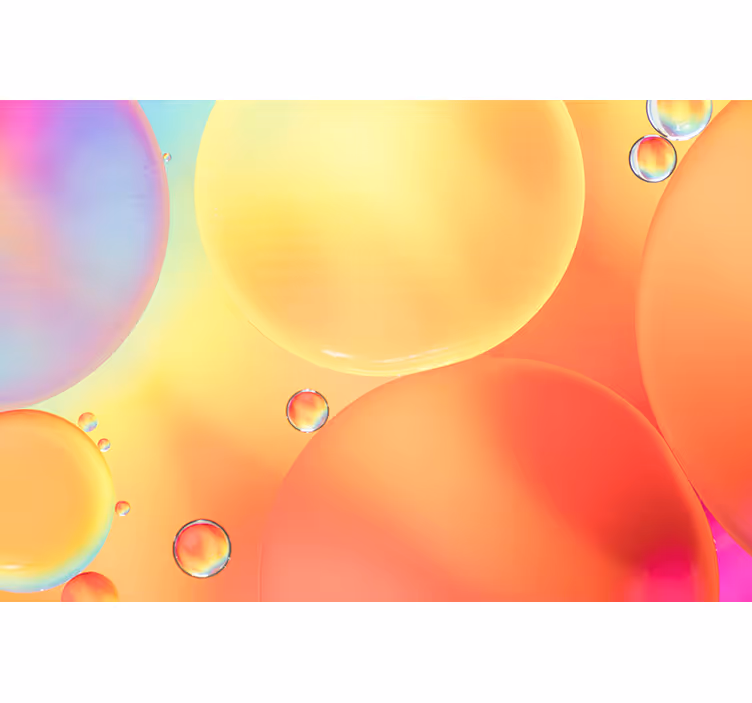 Gradient Bubblor Fototapeter 3D-effekter - Tenstickers