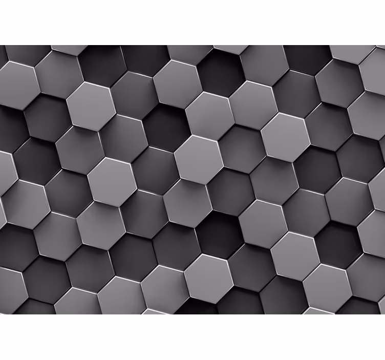 3d hexagoner Fototapeter Salong - Tenstickers