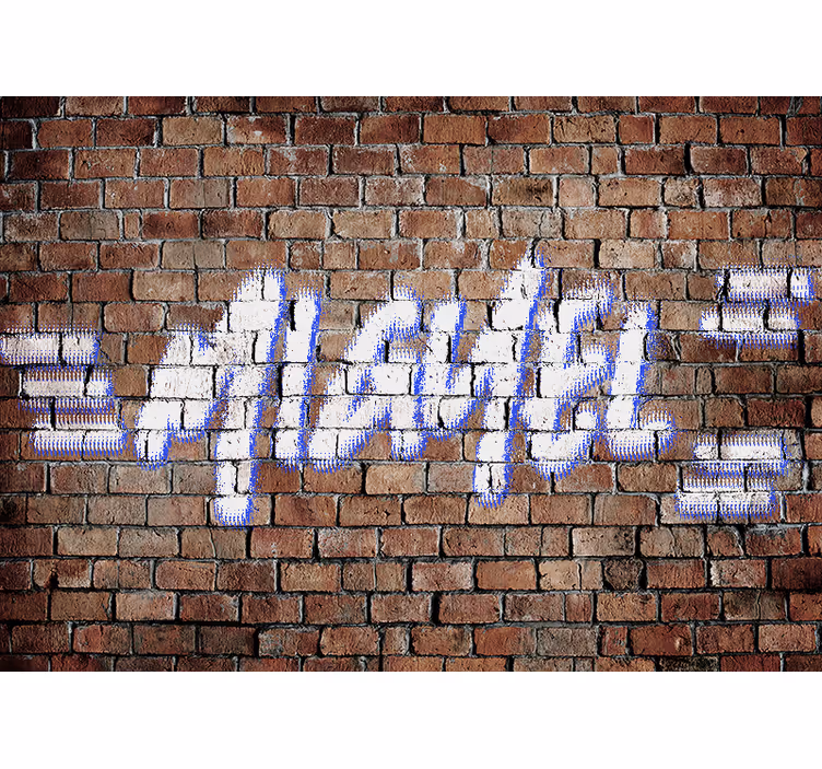 Tegelgrafitti med namn Fototapeter Ungdomar - Tenstickers