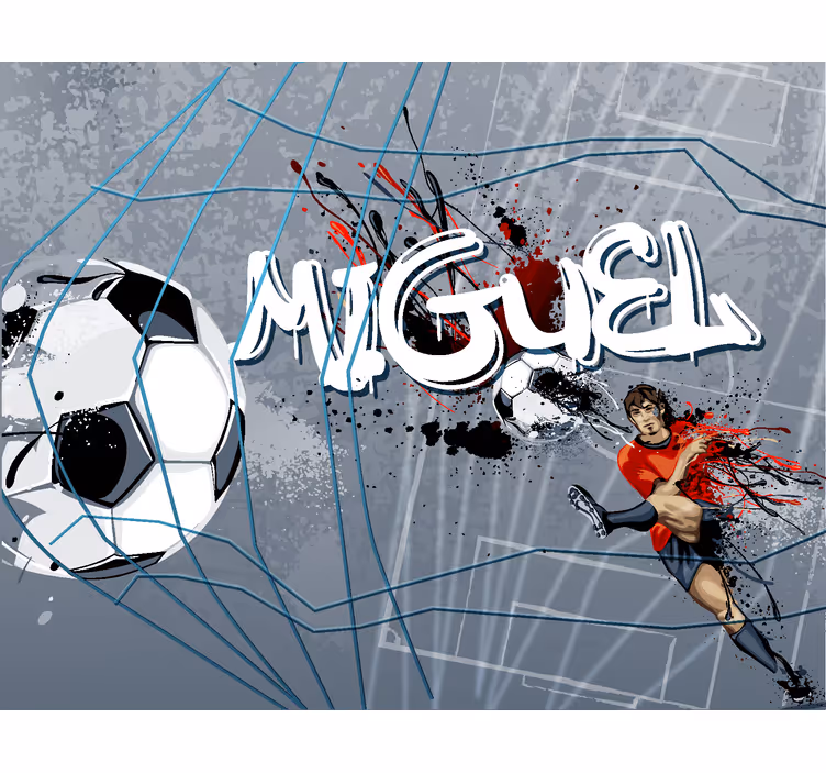 Fotbollsspelare mål Fototapeter Ungdomar - Tenstickers