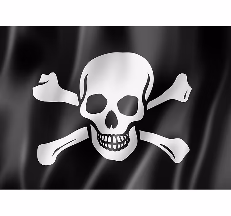 Piratflagga Fototapeter Salong - Tenstickers