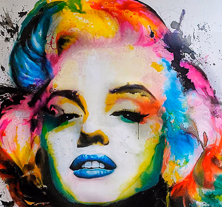 Fototapet färgglada marilyn monroe urban art - Tenstickers