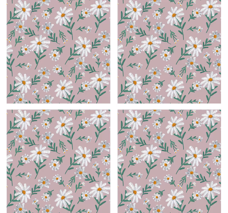Glasunderlägg med blommönster bakgrund - Tenstickers