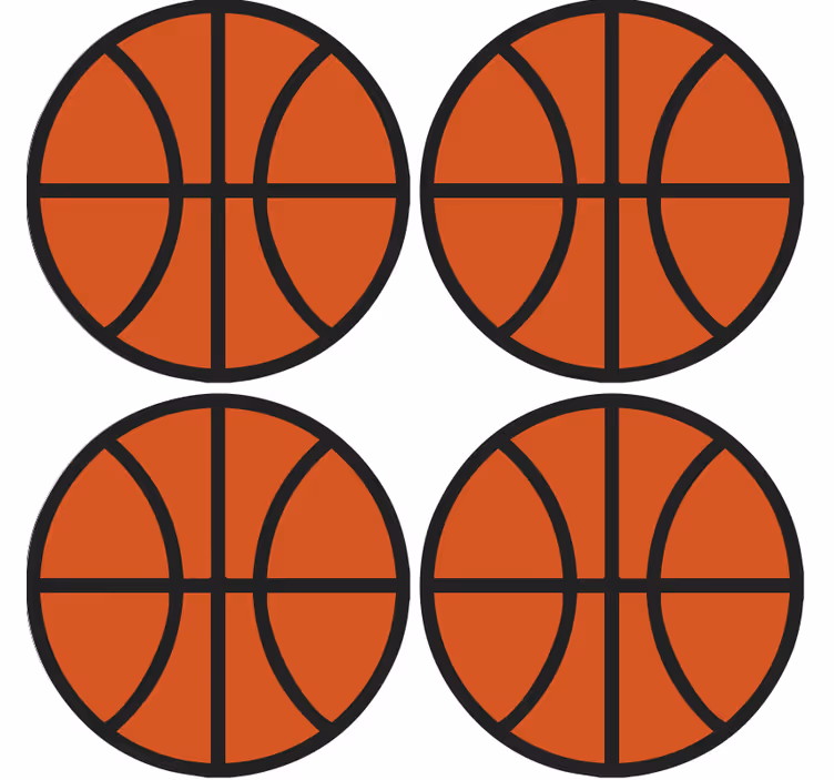 Basket modernt glasunderlägg - Tenstickers