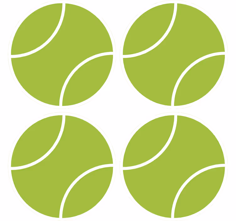 Tecknad tennisbollglasunderlägg - Tenstickers