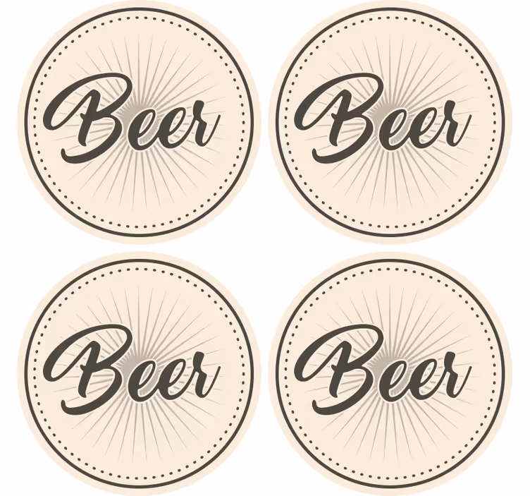 Vintage text öl vinylmattor - Tenstickers
