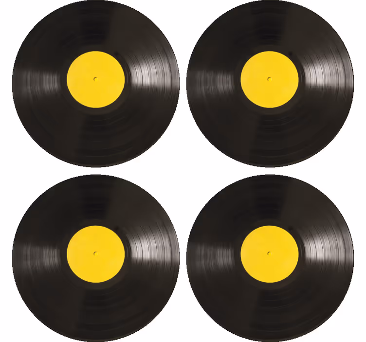 Vinylskiva modern glasunderlägg - Tenstickers