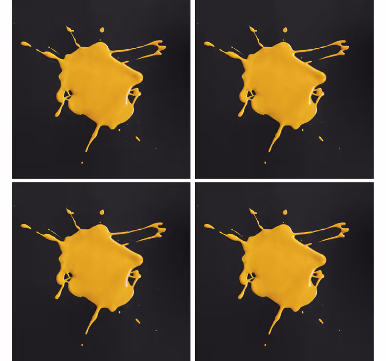Glasunderlägg med gul splash-textur - Tenstickers