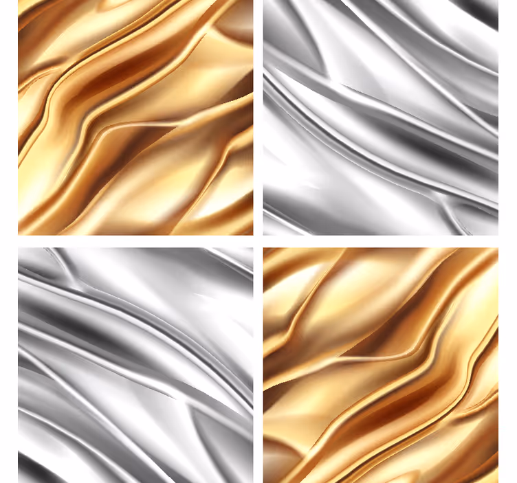 Dryck-och glasunderlägg i silvermetalleffekt - Tenstickers