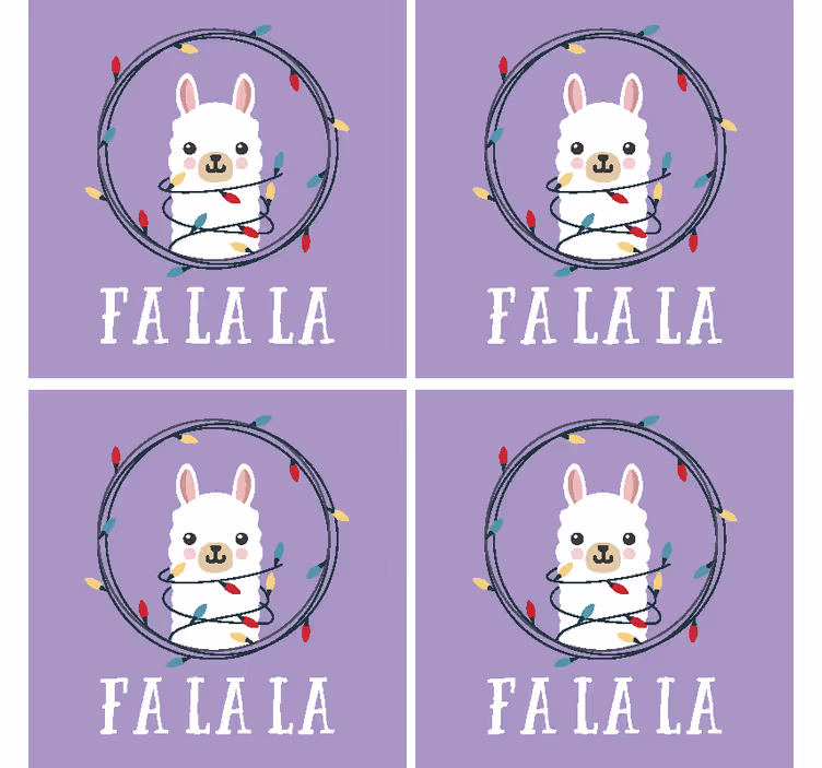 Julunderlägg låtfull llama julglädje - Tenstickers