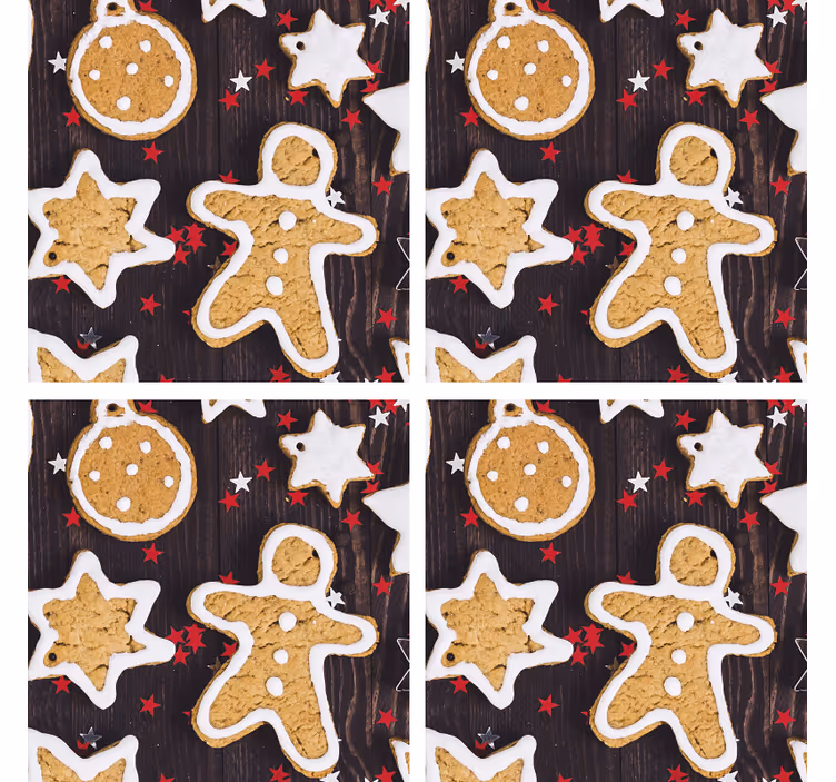 Julunderlägg pepparkakskakor festligt mönster - Tenstickers