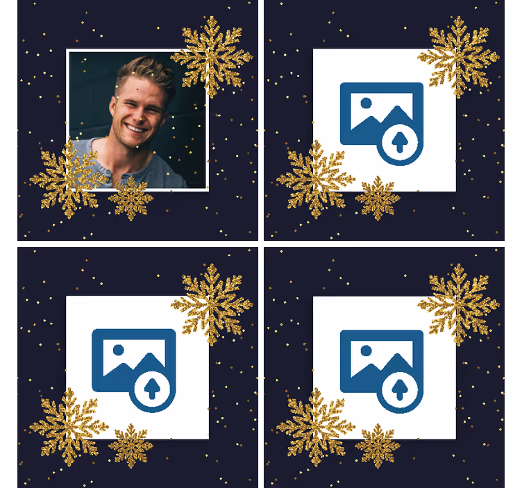Jul ram med foto anpassade glasunderlägg - Tenstickers