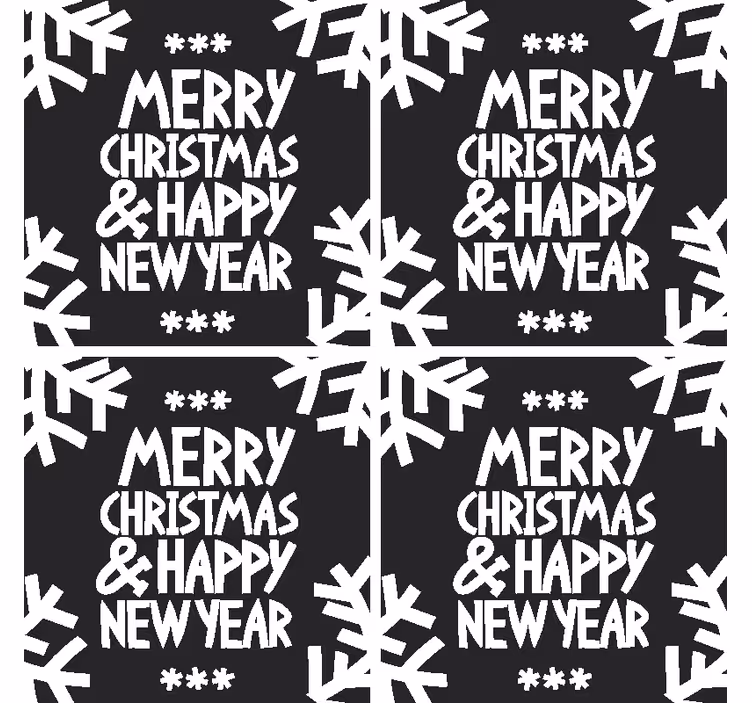God jul och gott nytt år glasunderlägg - Tenstickers