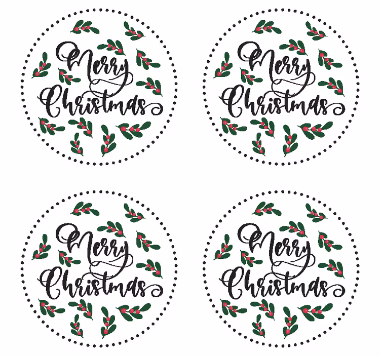 Julunderlägg god jul med ilexdesign - Tenstickers
