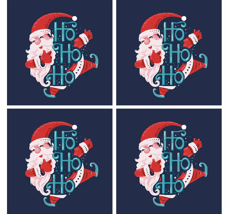 Jultomten drink glasunderlägg - Tenstickers
