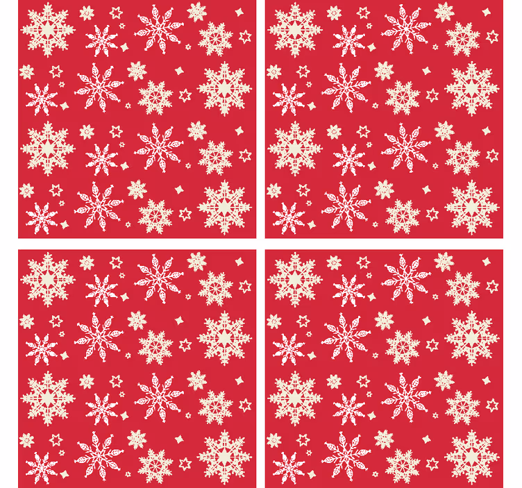 Snöflingor mönster drink glasunderlägg - Tenstickers