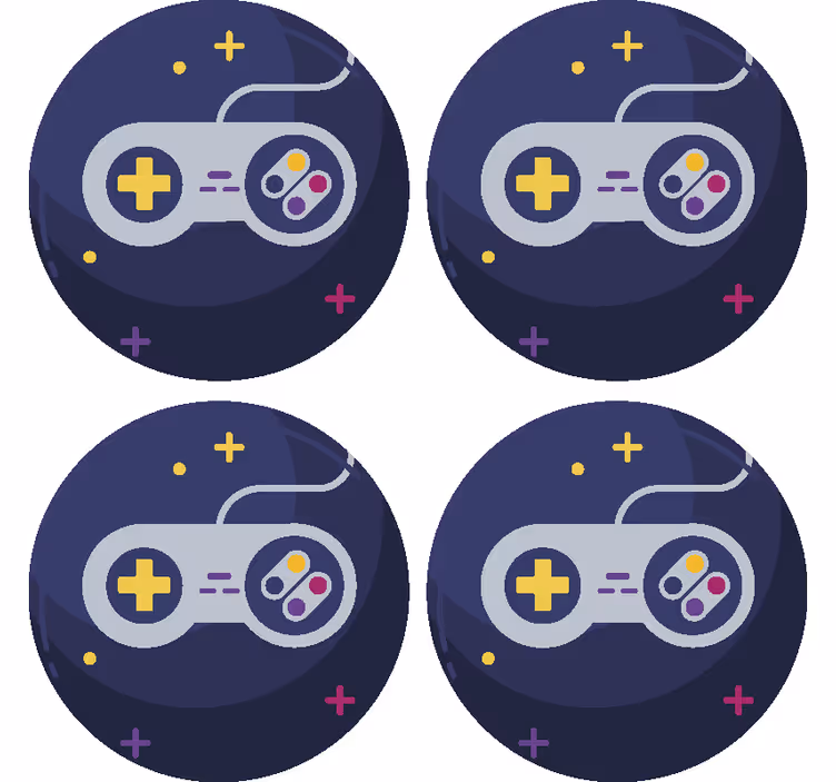Spel över videospill dryck-och glasunderlägg - Tenstickers