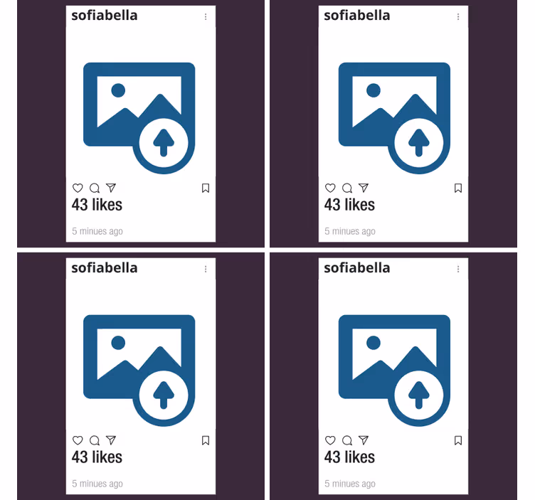 Instagram med foto- och textanpassade glasunderlägg - Tenstickers