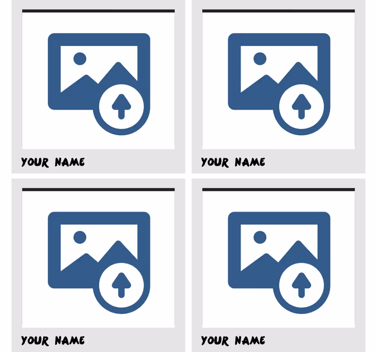 Anpassningsbar glasunderlägg med personlig fotohållare - Tenstickers