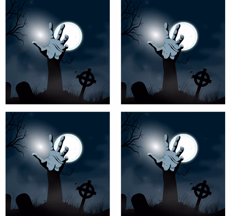 Glasunderlägg halloween spöklik gravhand - Tenstickers