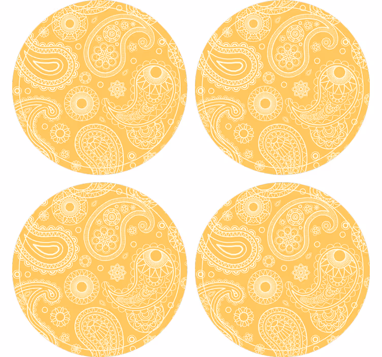 Arabisk paisley drink glasunderlägg - Tenstickers