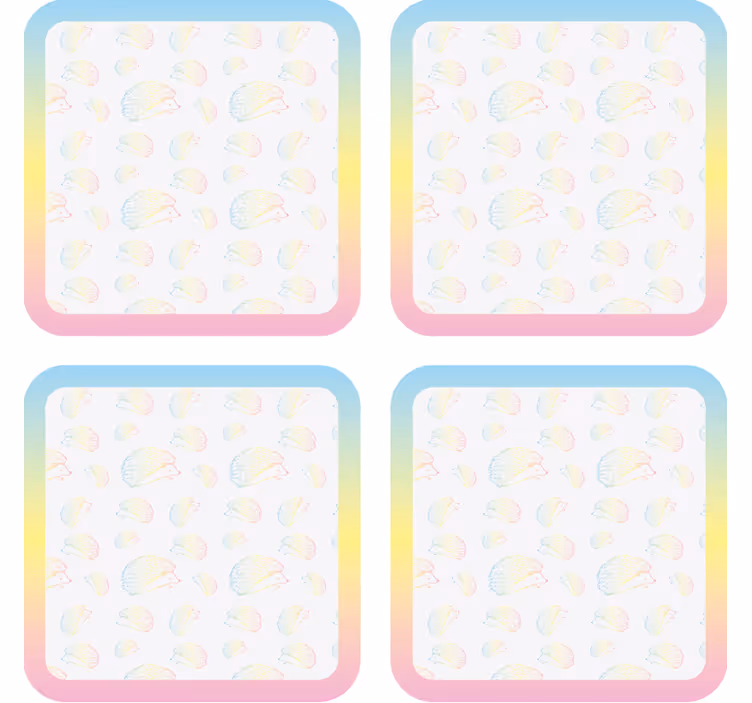 Anpassningsbar glasunderlägg färgglad manet mönster - Tenstickers