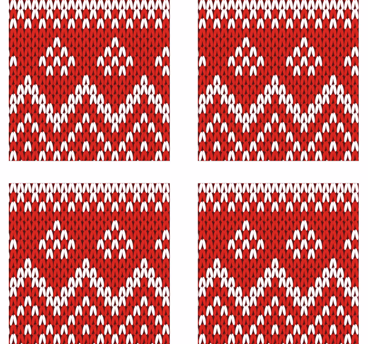 Jul typiska mönster dryck glasunderlägg - Tenstickers