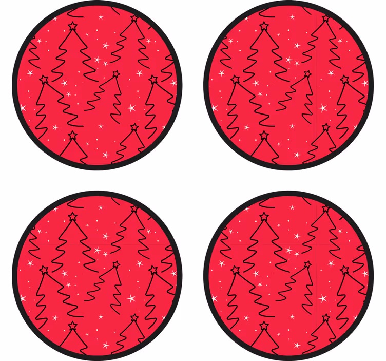 Julunderlägg med festligt trädmönster - Tenstickers