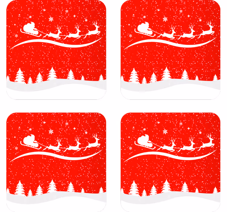 Jul våg drink glasunderlägg - Tenstickers
