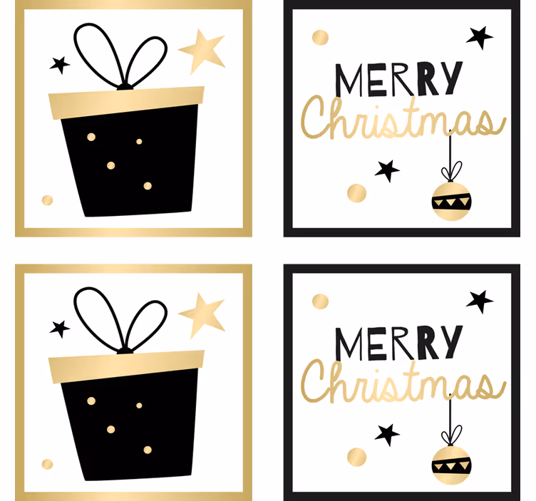 Elegant presentförpackning mönster drink glasunderlägg - Tenstickers