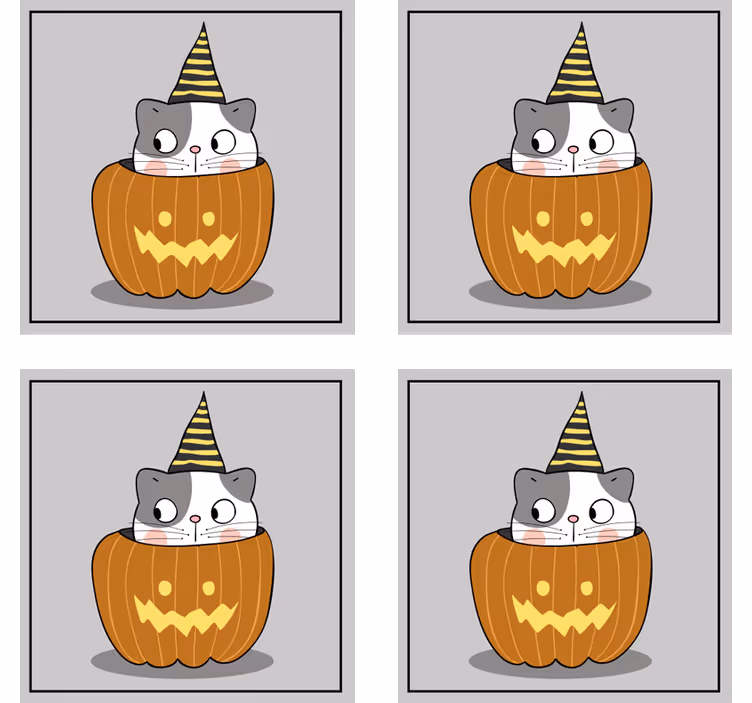 Söt katt halloween drinkglasunderlägg - Tenstickers
