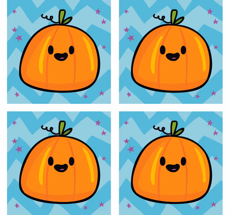 Pumpa halloween drinkglasunderlägg - Tenstickers