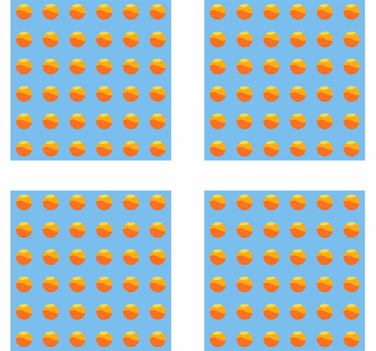 Glasunderlägg modernt färgglad cirkulär mönster - Tenstickers