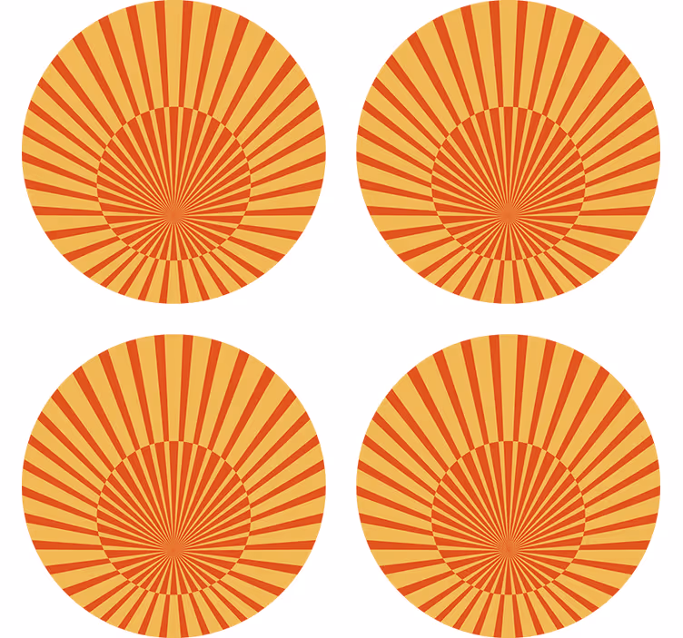 Glasunderlägg strålande solstråle mönster - Tenstickers