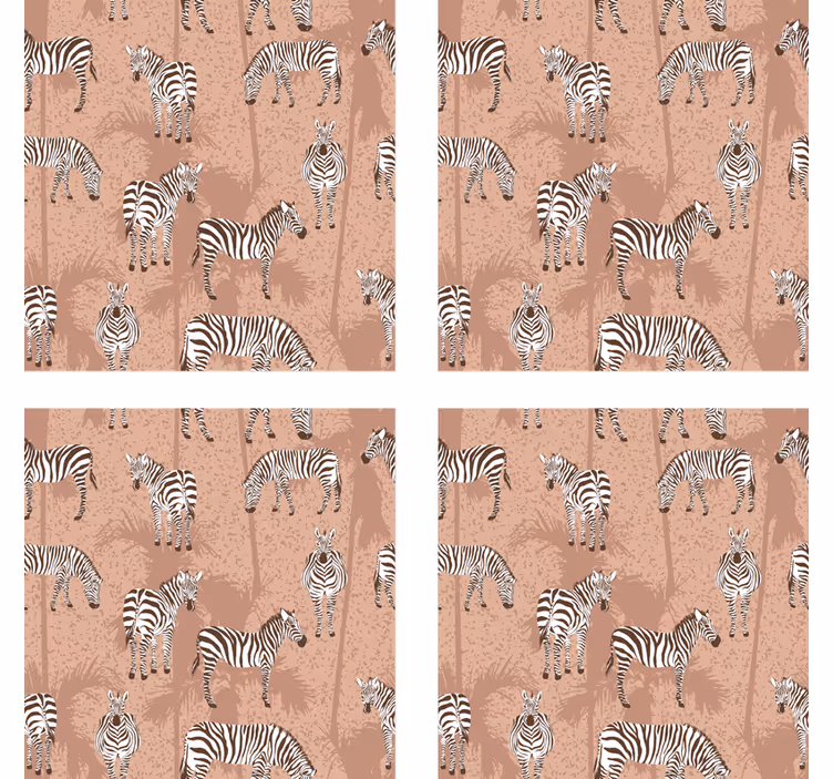 Glasunderlägg modernt zebra texturerad yta - Tenstickers