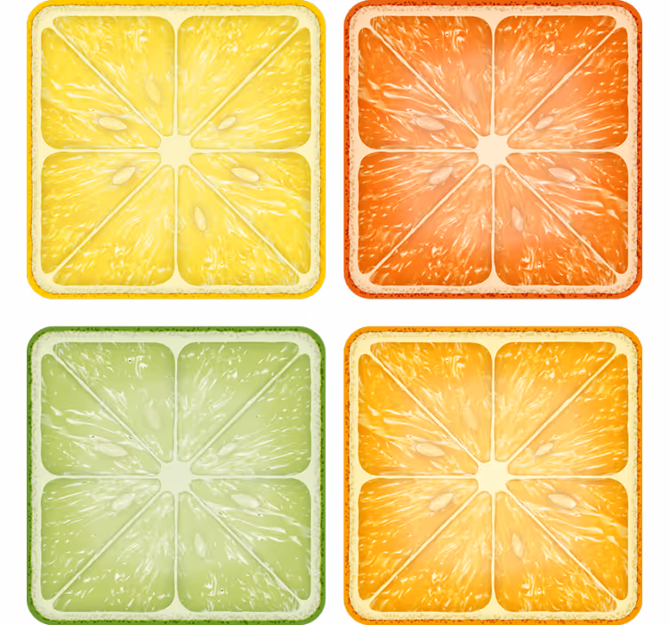 Citrusskiva minima glasunderlägg - Tenstickers