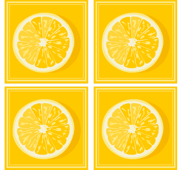 Gul citronskiva citrusfartyg - Tenstickers