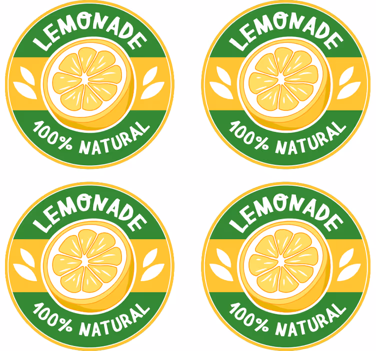 Glasunderlägg fraser natural lemon slice märke - Tenstickers