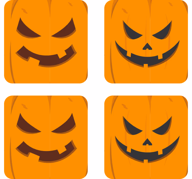 Olika pumpaunderlägg halloween - Tenstickers