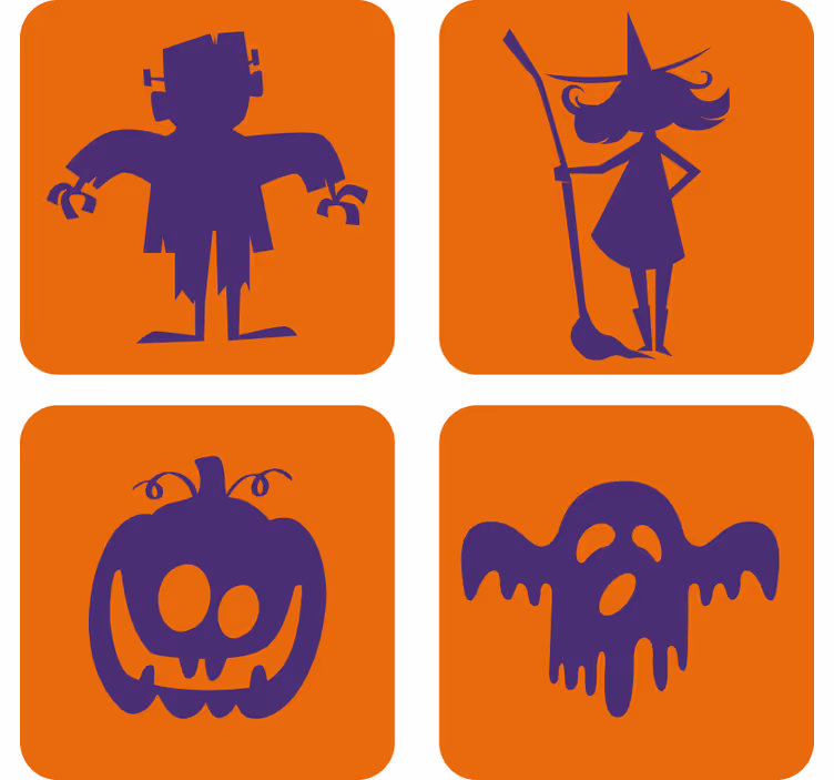 Halloween-underlägg med olika bilder - Tenstickers