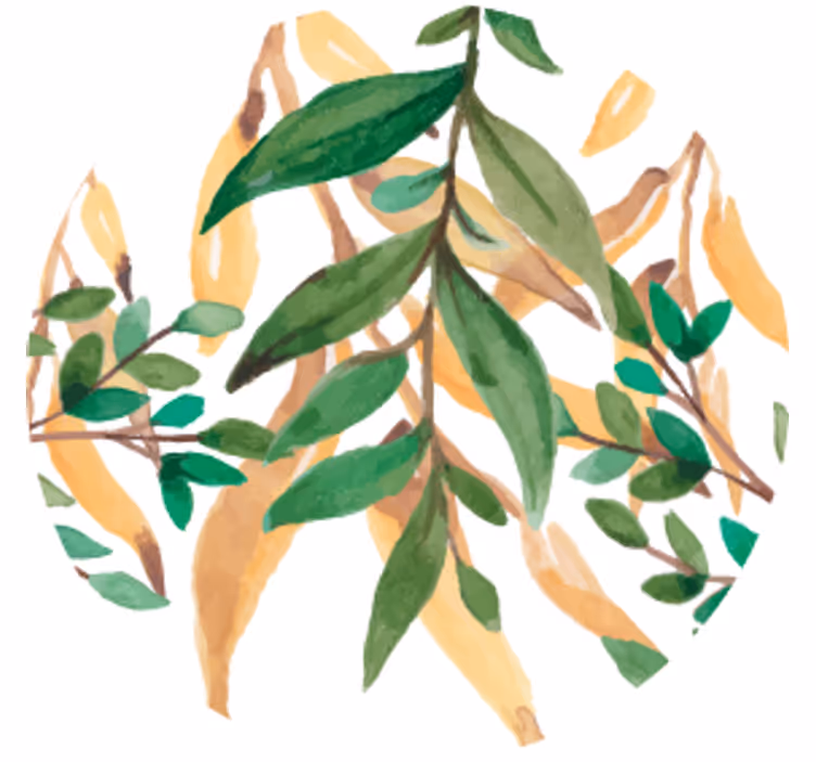 Bladgrön botanisk glasunderlägg öl - Tenstickers