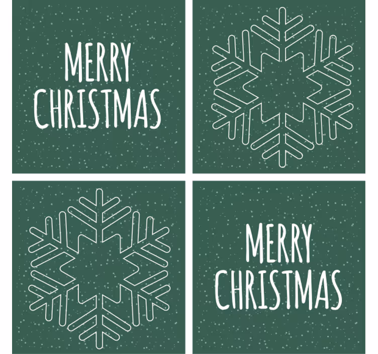 Julunderlägg med festligt snöflingemönster - Tenstickers