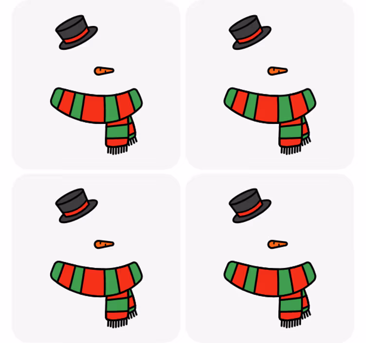 Julunderlägg snögubbe tillbehörsset - Tenstickers
