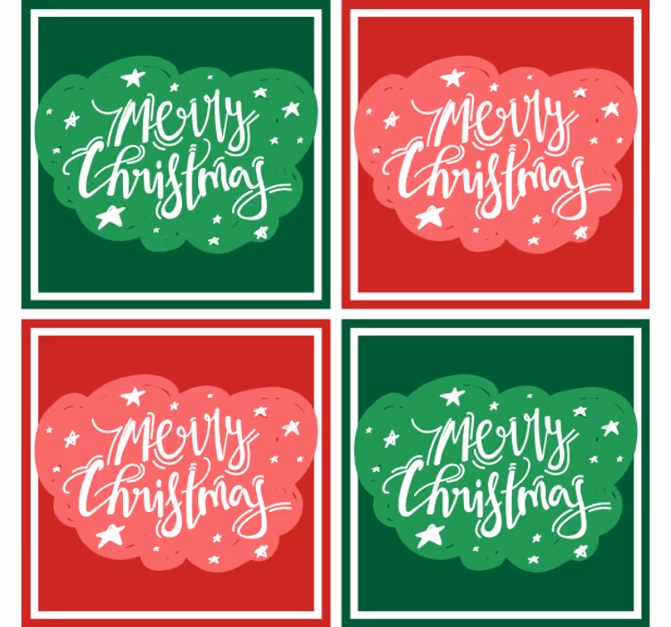 Julunderlägg festlig glad typografi - Tenstickers