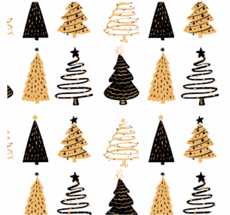 Julunderlägg med stiliserat trämönster - Tenstickers