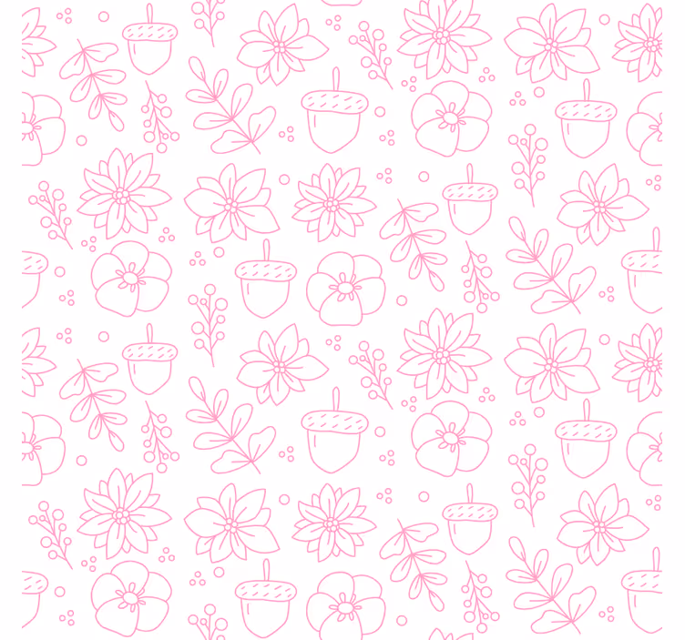 Glasunderlägg floral linje konst mönster - Tenstickers