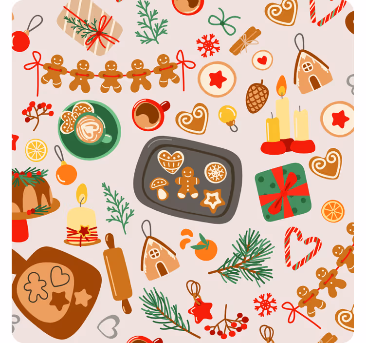 Julunderlägg festliga pepparkaksgodsaker - Tenstickers