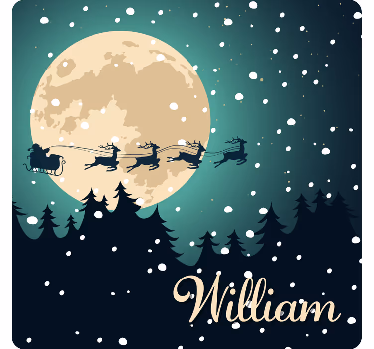 Santa släde månsken Julunderlägg - Tenstickers