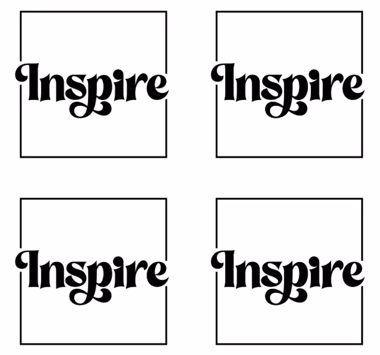Glasunderlägg fraser med djärv inspirerande typografi - Tenstickers