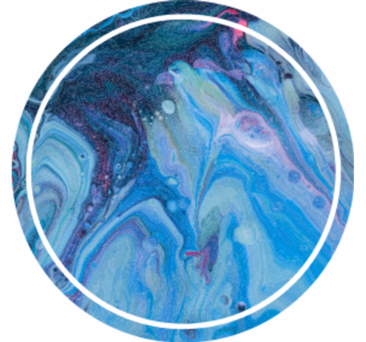 Abstrakt blå målning modern glasunderlägg - Tenstickers